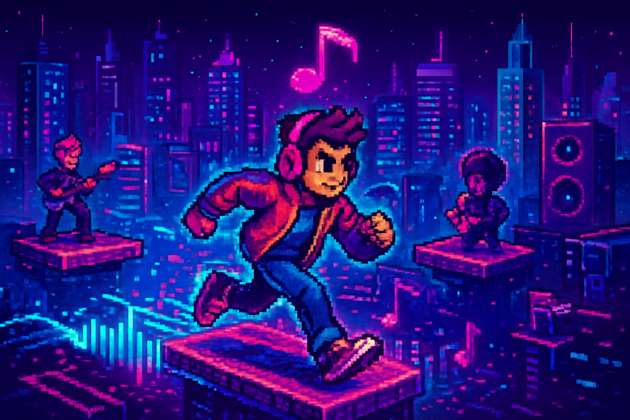 Neon Rhythm Rumble - Jabali AI Poster