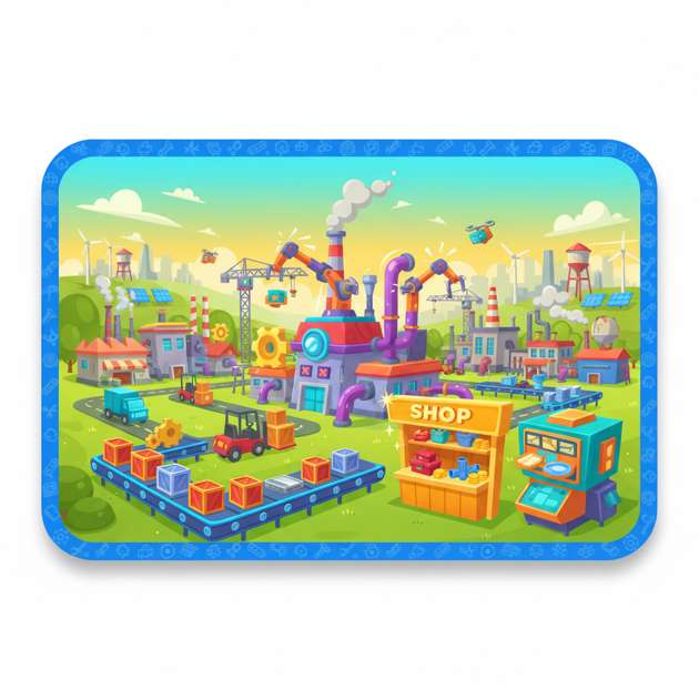 Factory Frenzy Tycoon - Jabali AI Poster