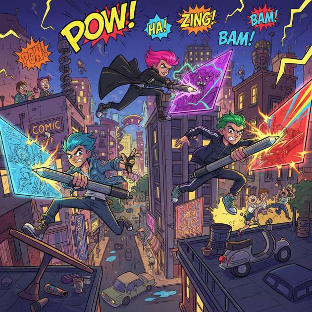 Comic City Showdown - Jabali AI Poster