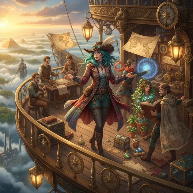 Wonders Aboard: Airship Quest - Jabali AI Poster