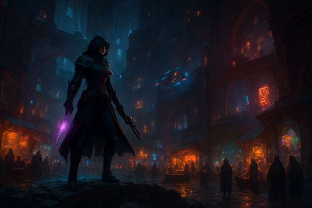 Dungeon City Afterglow - Jabali AI Poster