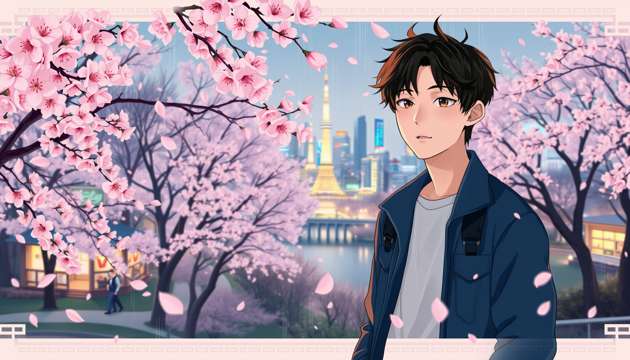 Beneath Sakura Skies - Jabali AI Poster