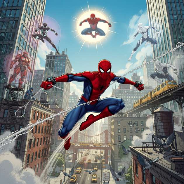 Spider-Man Brand New Day Swing City - Jabali AI Poster