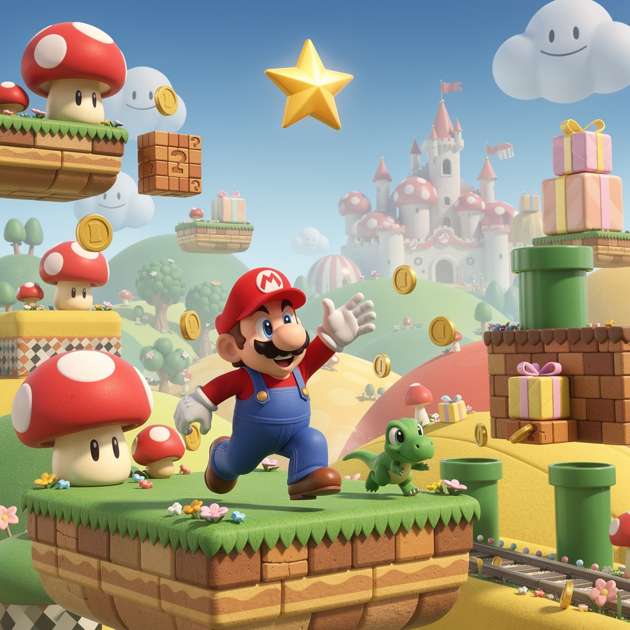 Mushroom Kingdom Dash - Jabali AI Poster