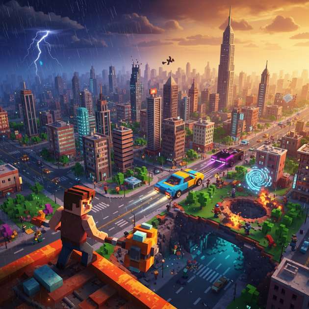 Urban Cubescape - Jabali AI Poster