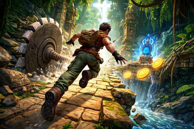 Temple Rush 3D - Jabali AI Poster