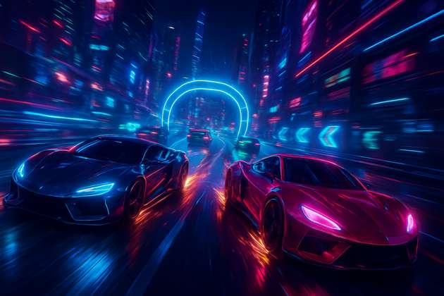 Neon Velocity: Street Rivals - Jabali AI Poster