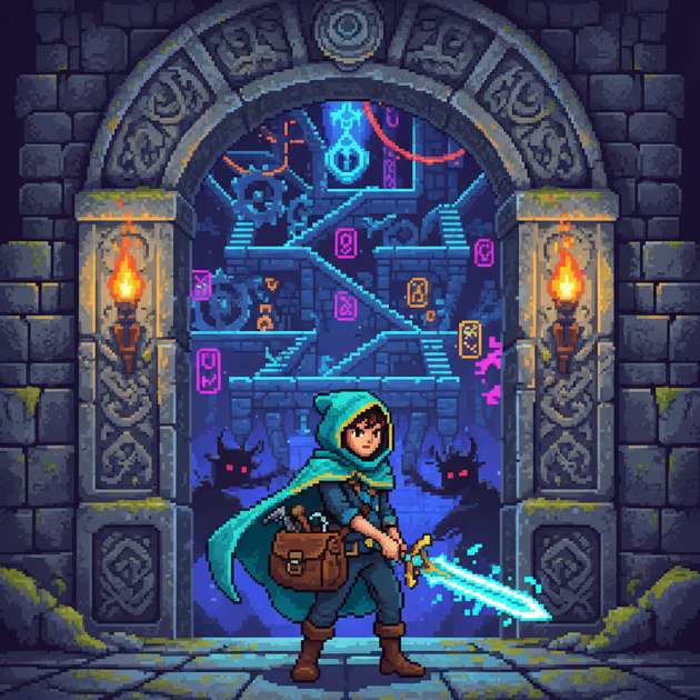 Pixel Hack City - Dungeon Crawler RPG by Jabali AI