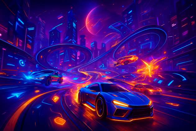 Neon Velocity: Turbo Clash - Jabali AI Poster