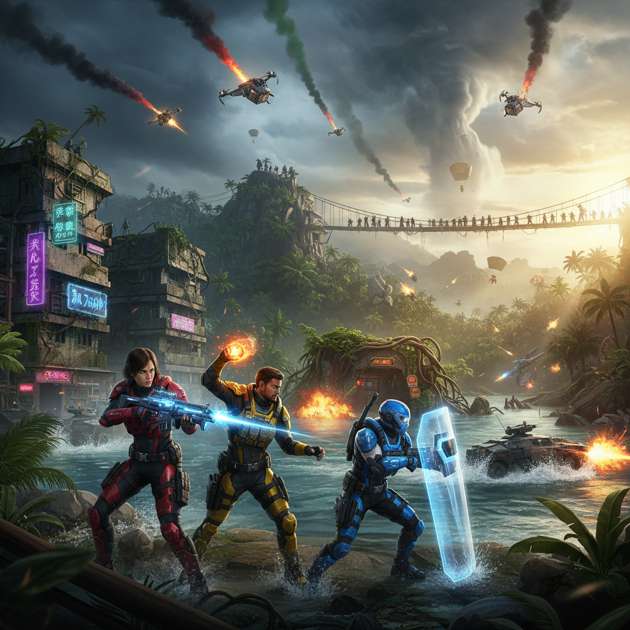 Battle Royale Blast: Island Survival - Jabali AI Poster