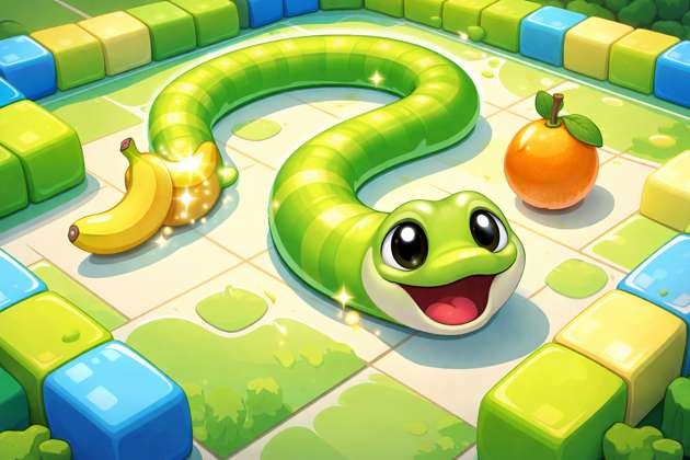 Neon Fruit Snake - Jabali AI Poster
