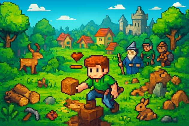 Pixel Survival Quest - Jabali AI Poster