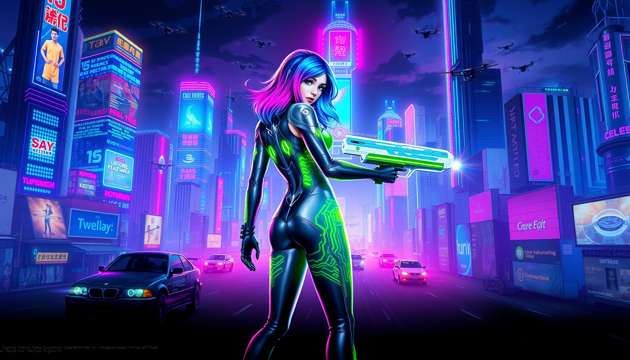 Neon Nexus: Cyra’s Uprising - Jabali AI Poster