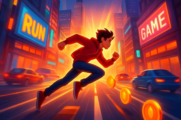 Neon Dawn Run - Jabali AI Poster