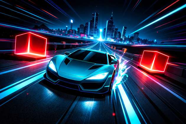 Neon Prime Rush - Jabali AI Poster