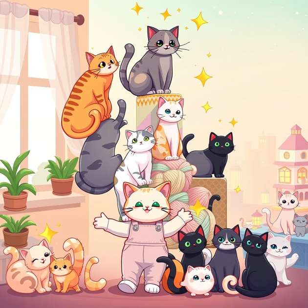 Cat Block Café - Jabali AI Poster