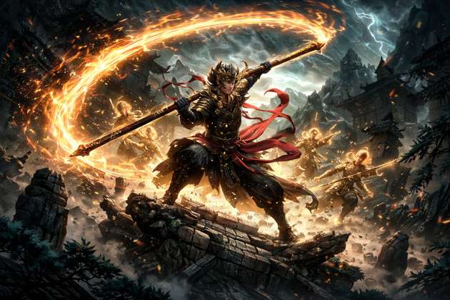 Wukong Shadow of the Celestial Staff - Jabali AI Poster