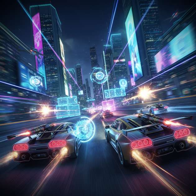 Neon Velocity: Combat Racing - Jabali AI Poster