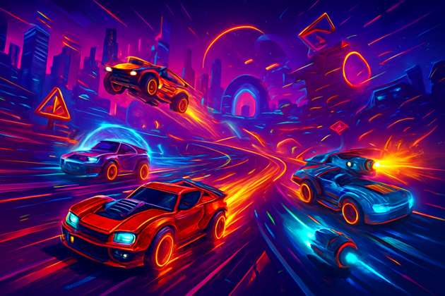 Neon Velocity: Combat Circuit - Jabali AI Poster