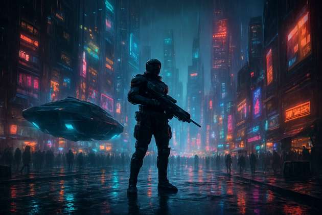 Neon Reign - Jabali AI Poster