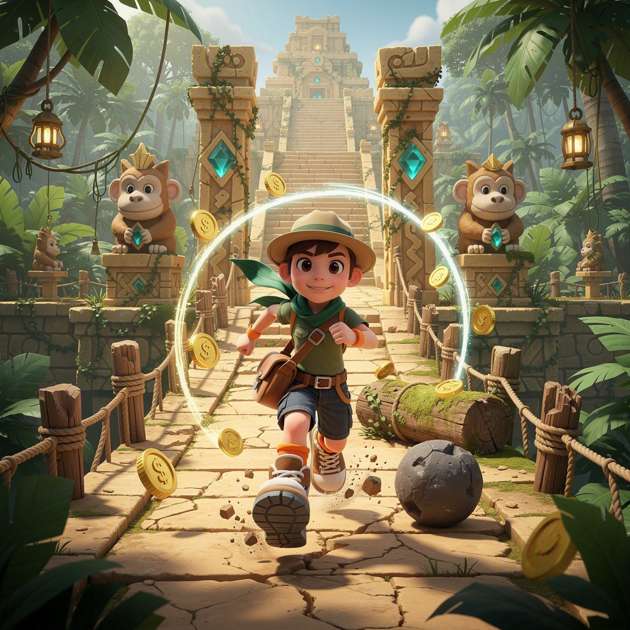 Temple Dash - Jabali AI Poster