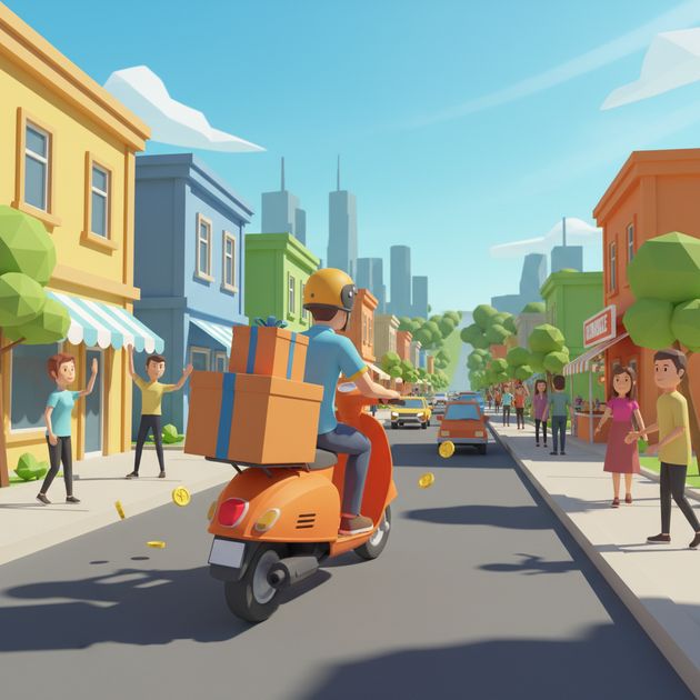 Delivery Guy 3D Simulator - Jabali AI Poster