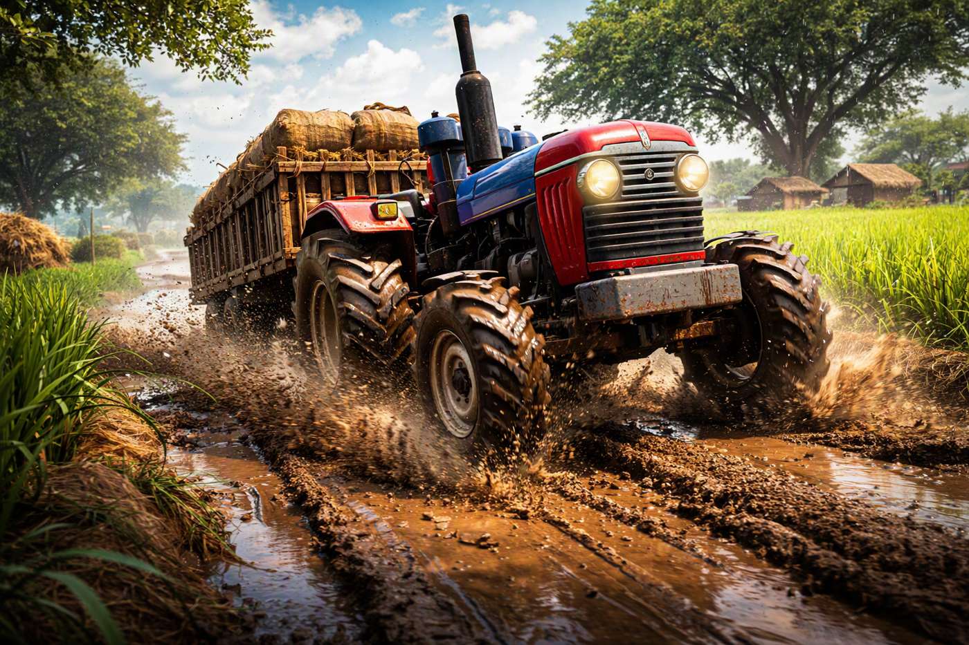 Muddy Desi Tractor Run game artwork