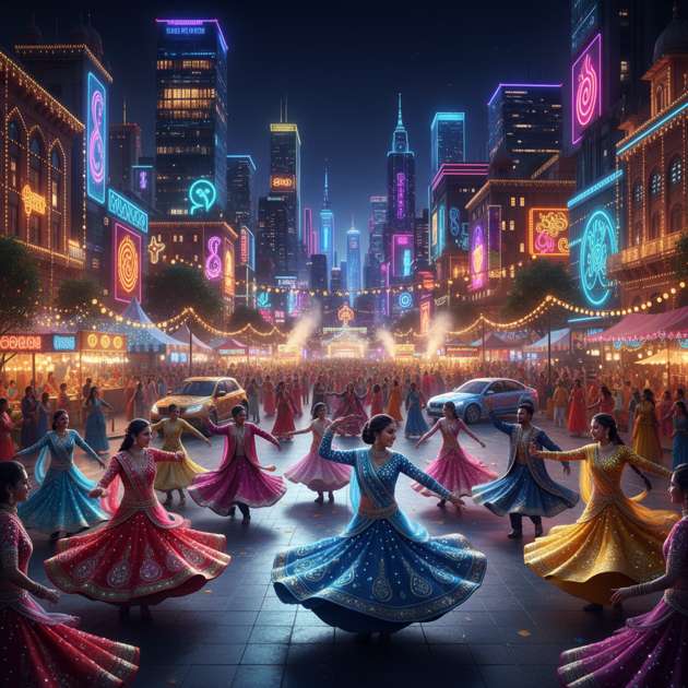 Global Garba Nights - Jabali AI Poster