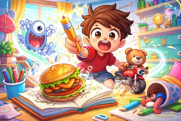 Magic Pencil Ka Kamaal - Jabali AI Poster