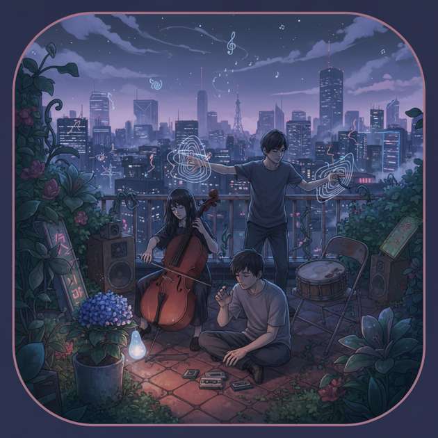 Cassette Flowers at Midnight - Jabali AI Poster