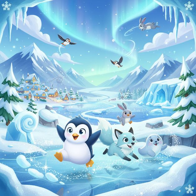 Glimmerstep: A Snowy Journey - Jabali AI Poster