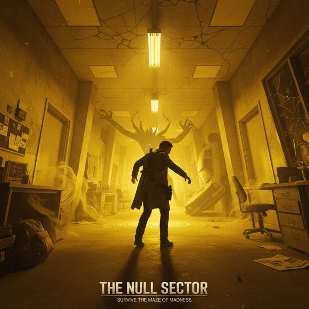 Yellow Maze Descent - Jabali AI Poster