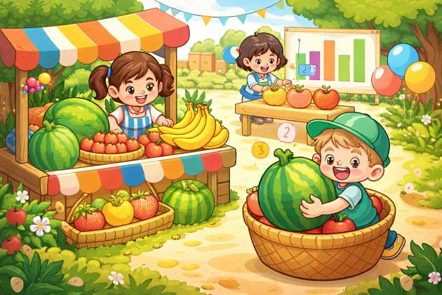 Fruit Basket Counting Quest - Jabali AI Poster