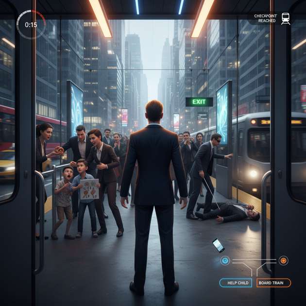 Metro Platform Journey - Jabali AI Poster