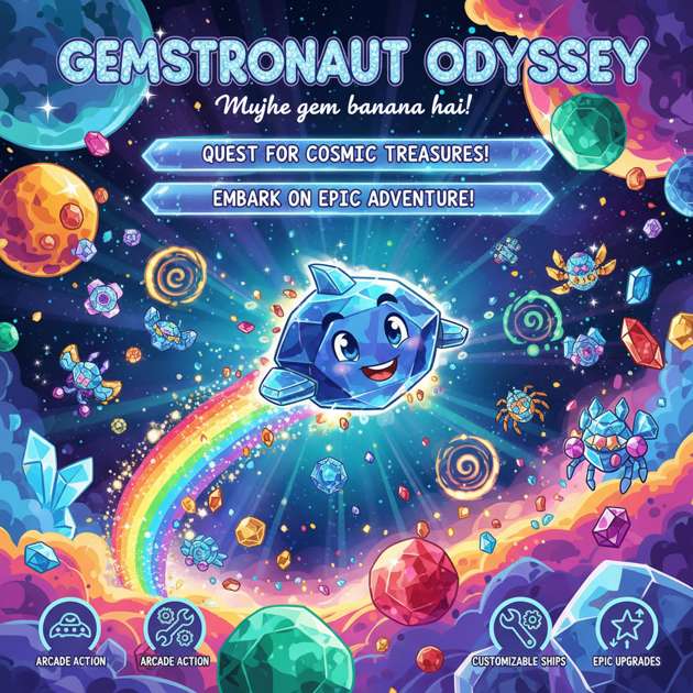 Gemstronaut Odyssey - Jabali AI Poster