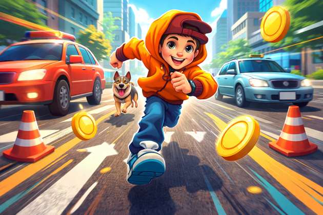 Dog Dash City - Jabali AI Poster
