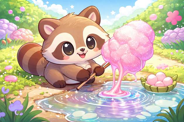 Raccoon Candy Dunk - Jabali AI Poster