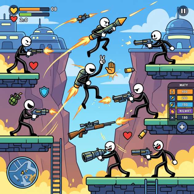 Stickman Jet Brawl - Jabali AI Poster