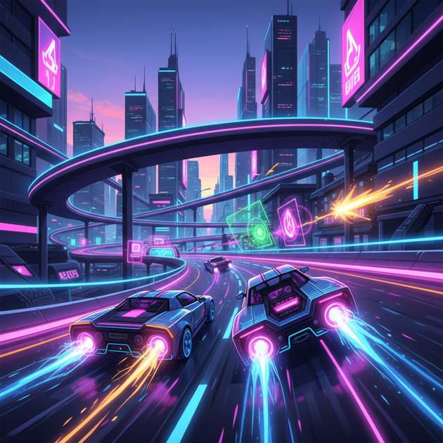 Neon Velocity: Urban Combat - Jabali AI Poster