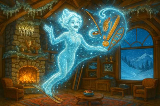 Ghostly Slopes Trivia Showdown - Jabali AI Poster