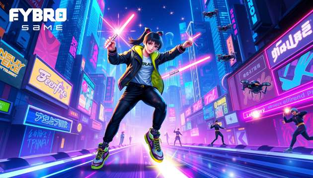 Neon Groove Runners - Jabali AI Poster