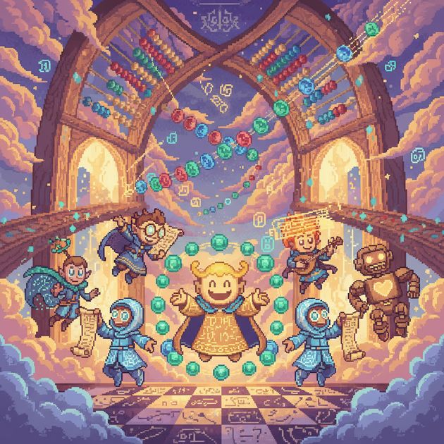 Abacus Enigma: Temple of Sums - Jabali AI Poster