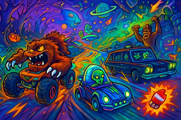 Monster Mash Racers - Jabali AI Poster