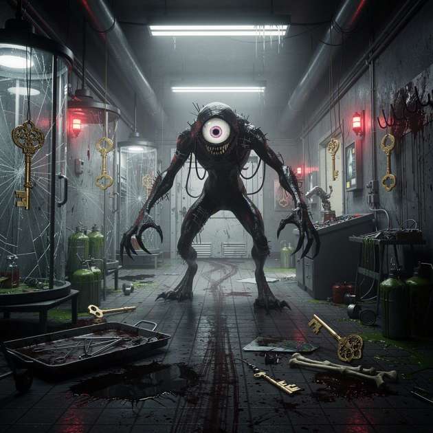 One-Eyed Lab Escape - Jabali AI Poster