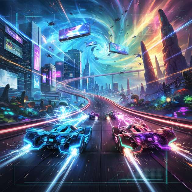 Neon Velocity: Circuit Carnage - Jabali AI Poster