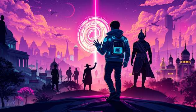 Neon Loop: Bengaluru Quantum - Jabali AI Poster