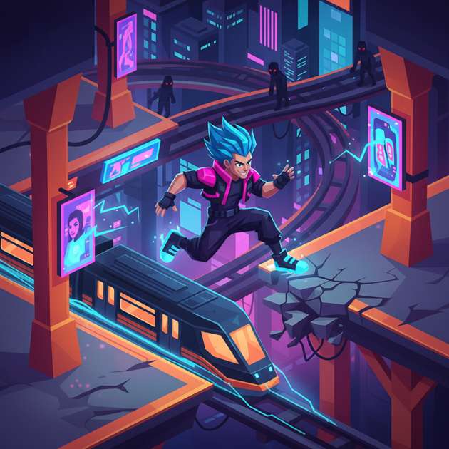 Neon Runner Rush - Rhythm Platformer by Jabali AI