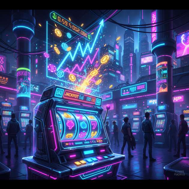Neon Surge Slots - Jabali AI Poster