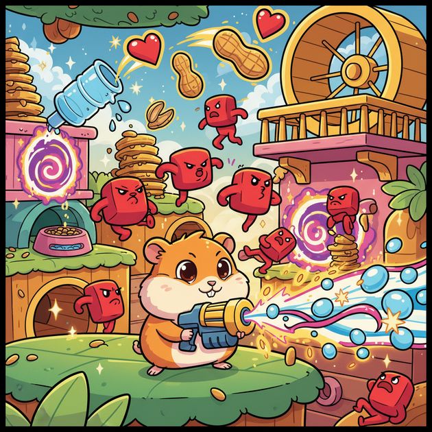 Nutty Blitz: Hamster Heroics - Jabali AI Poster