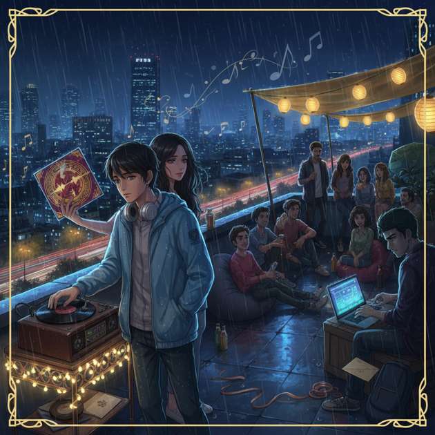 Monsoon Vinyl Nights - Jabali AI Poster